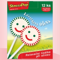 StressPop®, příchutě guava a jablko - 12 lízátek Relaxační lízátka při stresu, doplněk stravy
