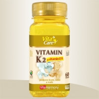 Vitamin K2 100 µg + D3 25 µg - 60 tob., doplněk stravy Podpora kostí, zubů a svalů, pro imunitu
