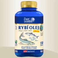 BLUE CARE Rybí olej 1000 mg - Omega 3 EPA + DHA - XXL balení 150 tob. Chraňte své srdce i duševní zdraví, doplněk stravy