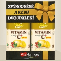VITAMIN C 500 mg se šípky 25 mg - 60+ 60 tbl. akční dvoubalení Pro posílení imunity, doplněk stravy